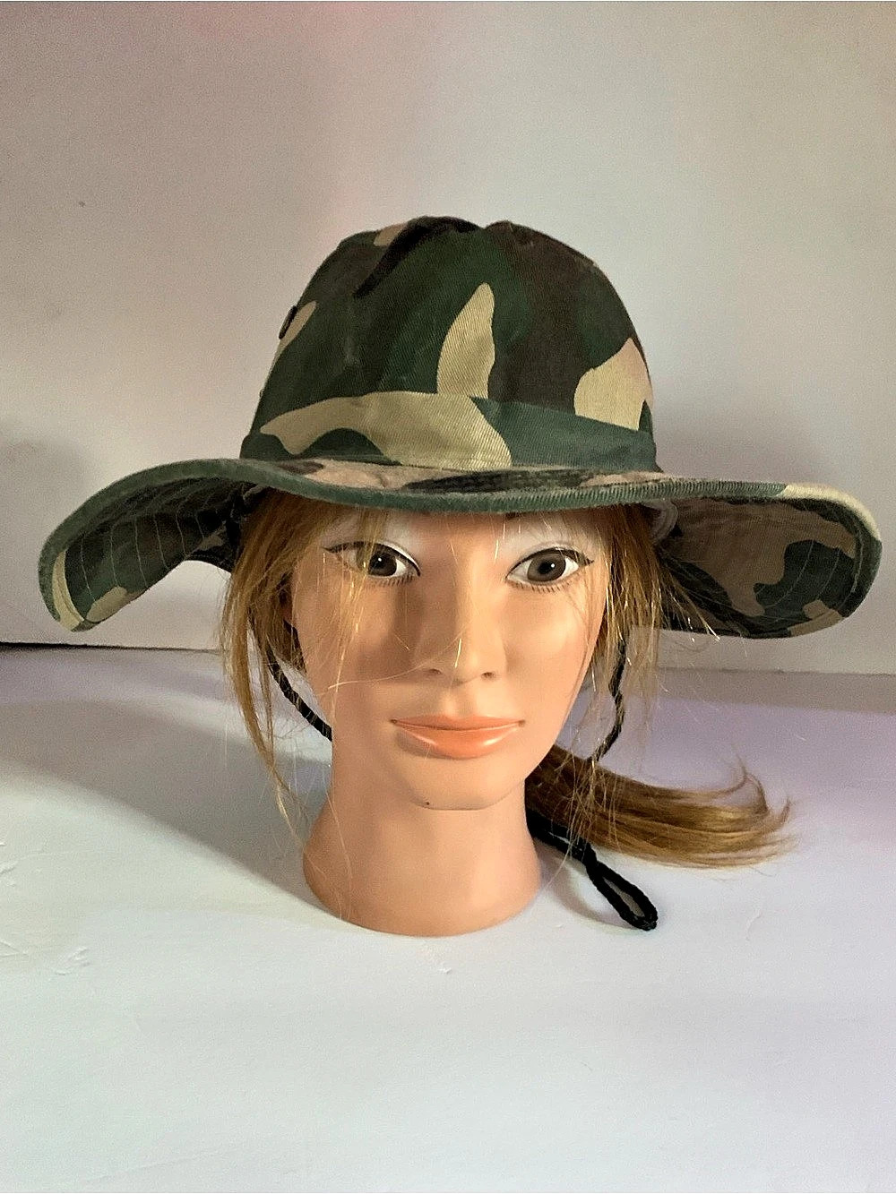 Camo Bucket Hat in Green & Tan Like New